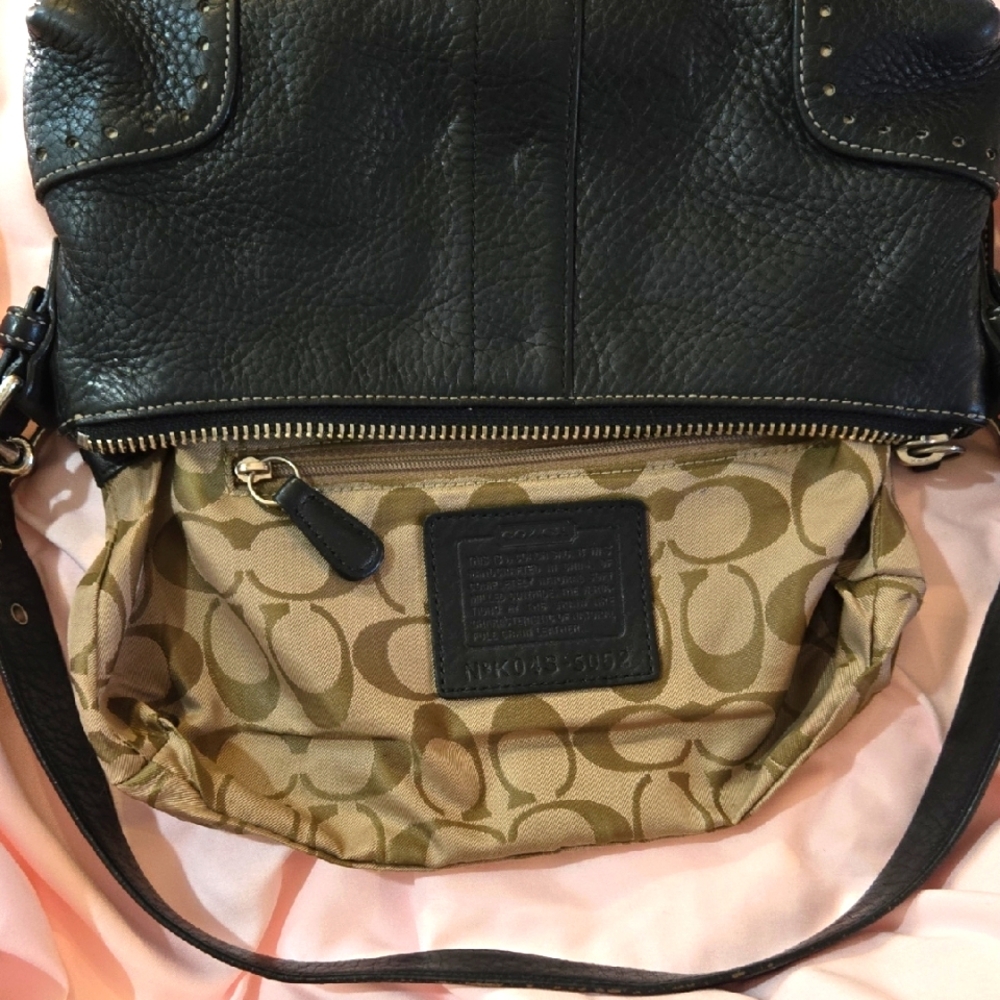 Coach - VINTAGE Black Leather Baguette - Picture 10 of 13